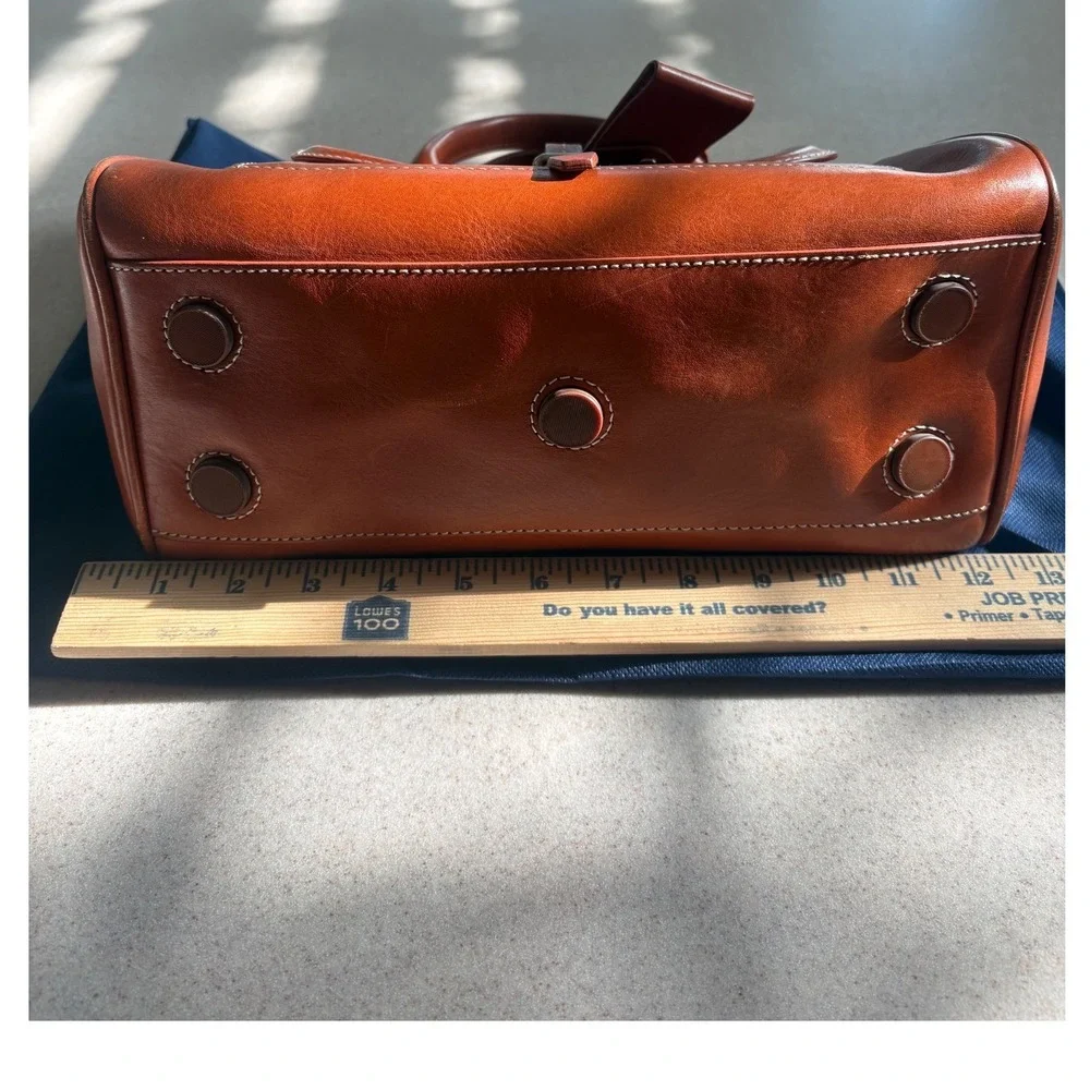 Dooney & Bourke Florentine Leather Satchel/Crossbody – British Tan